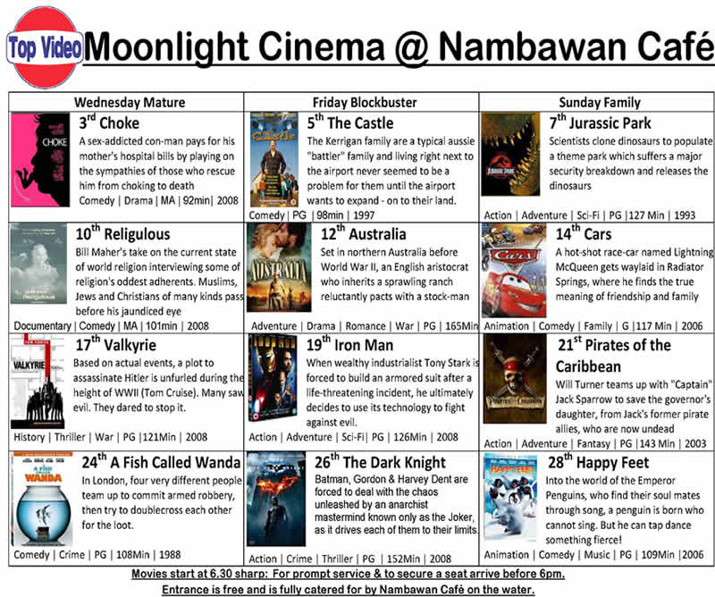 June Movie Schedule